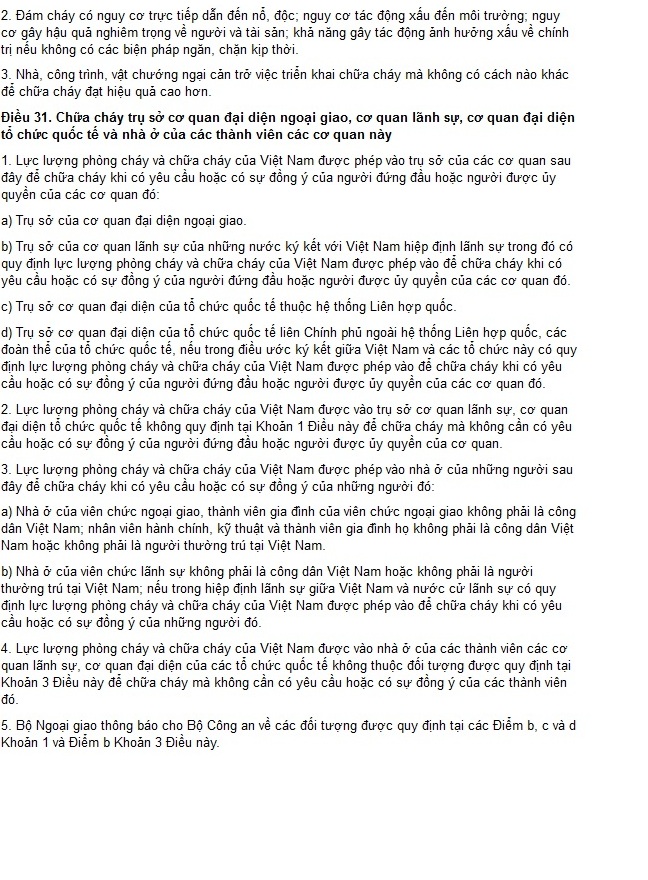 quy định về phòng cháy chữa cháy